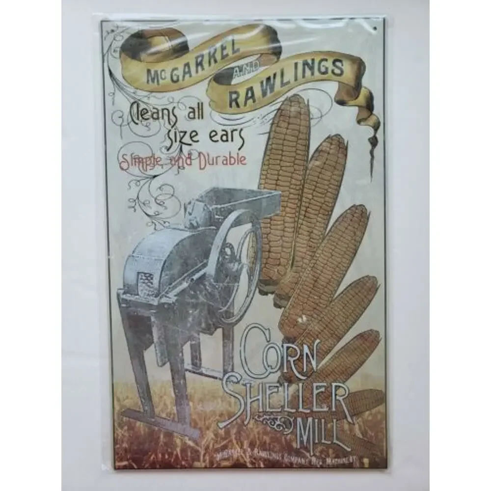 Corn Sheller Mill Ohio Wholesale Inc. 16x10 Rustic Retro‎ Metal Signs 28766